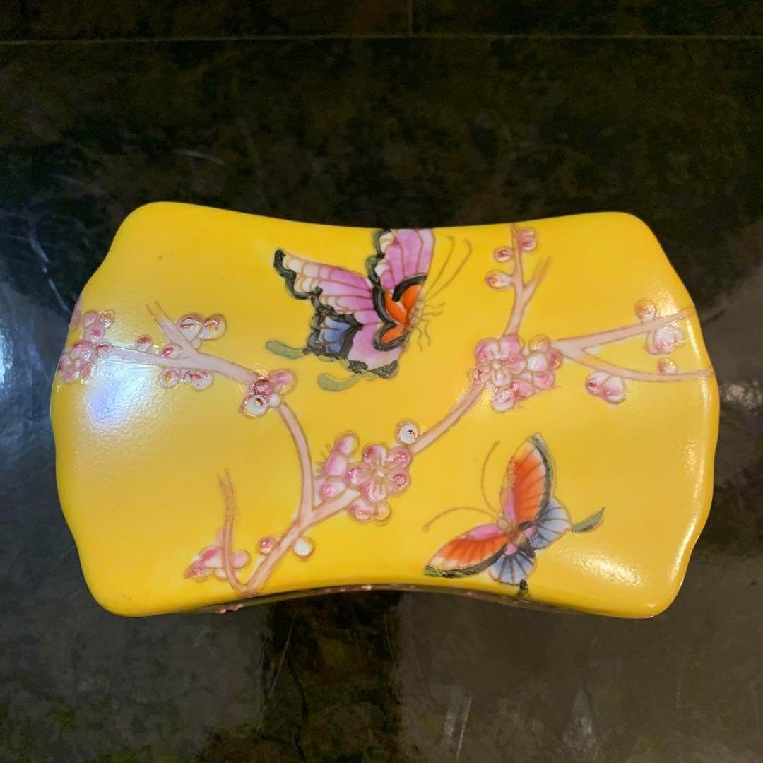 陶器製小物入れ B】ホワイトハンドモチーフ/Made in Japan /陶器製